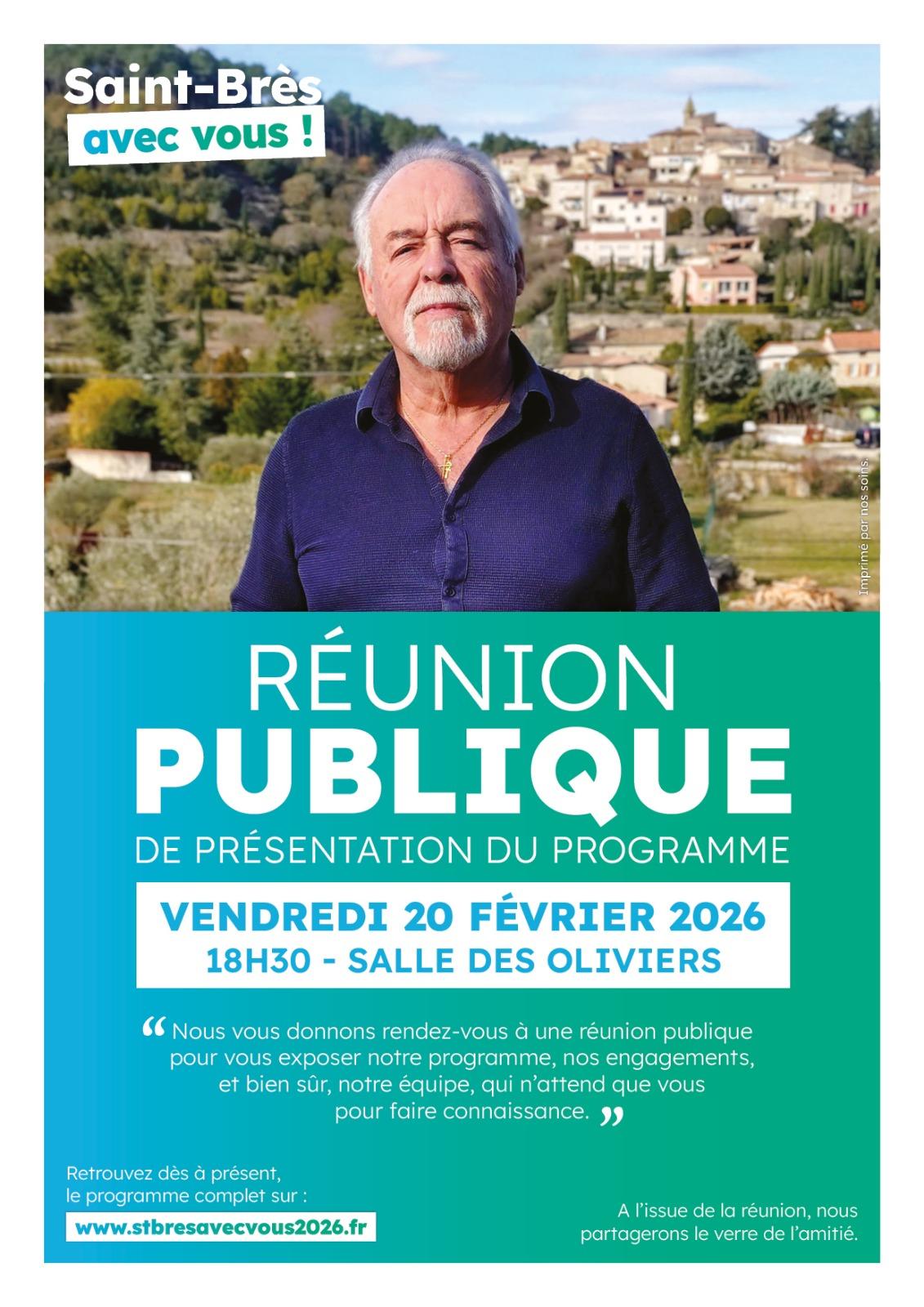 Affiche de la réunion publique